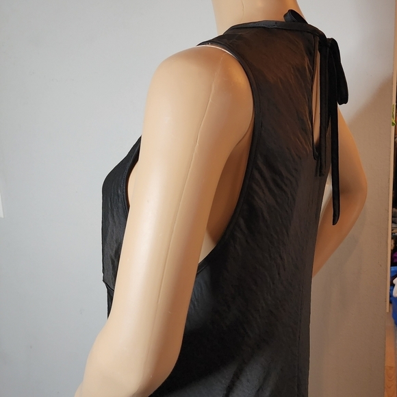 NWT House of Harlow black satin sleeveless maxi dress size XL - Picture 8 of 10